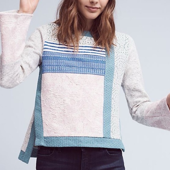 AnthropologieLatitudes Patchwork Sweatshirt